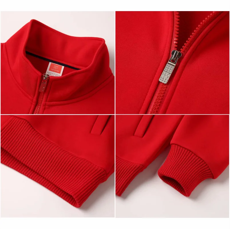 Custom Logo Zipper Terry Sweatshirt High Quality Fitness Jacket Casual Long-sleeved Team Jacket Tops Dropshipping and Wholesale