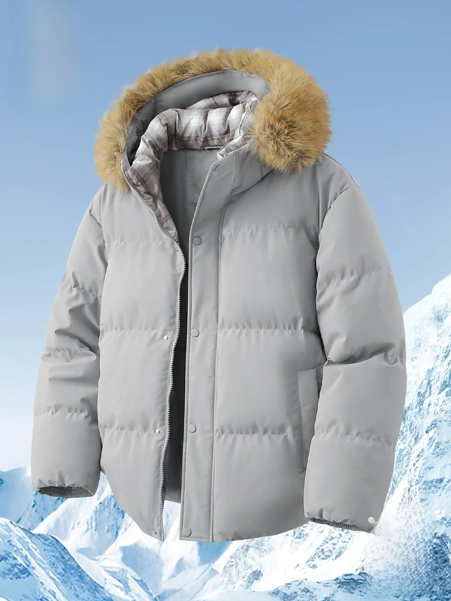 

Утепленная мужская хлопковая куртка с капюшоном на осень-зиму, на молнии, с анималистическим принтом, повседневная верхняя одежда