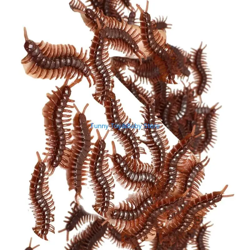 C90B Pack of 100 Halloweens Prank Insect Toy Realistic Cockroach Gag Party Supplies