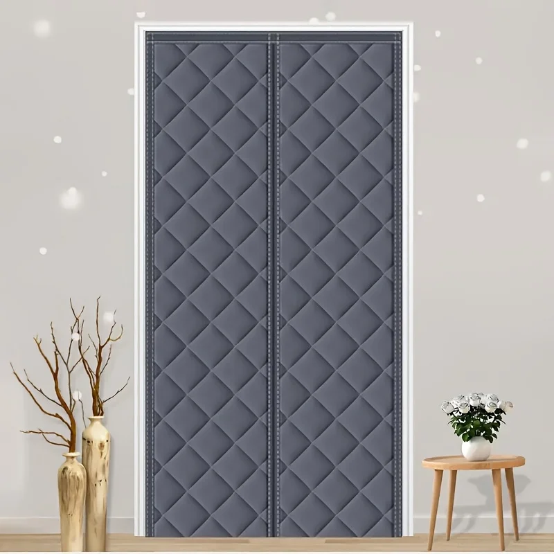 1 Piece of Winter Windproof Perforated Encrypted Warm Door Curtain, Bedroom Door Curtain, Household Door Curtain