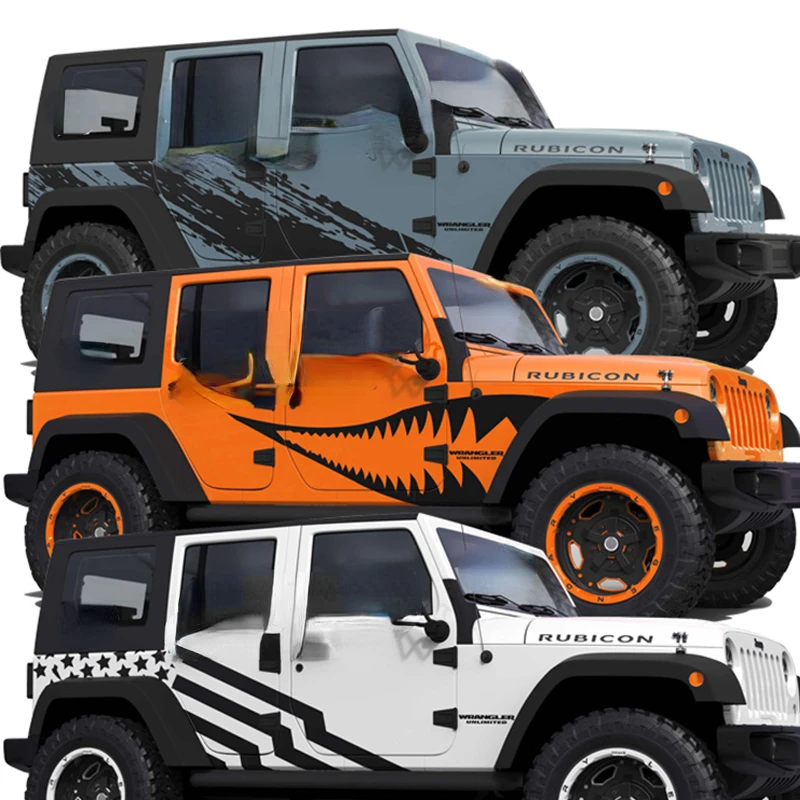 

Off-road Appearance Personalized Modification Stickers Fit For Jeep Wrangler JK JL Car Body Garland Stickers