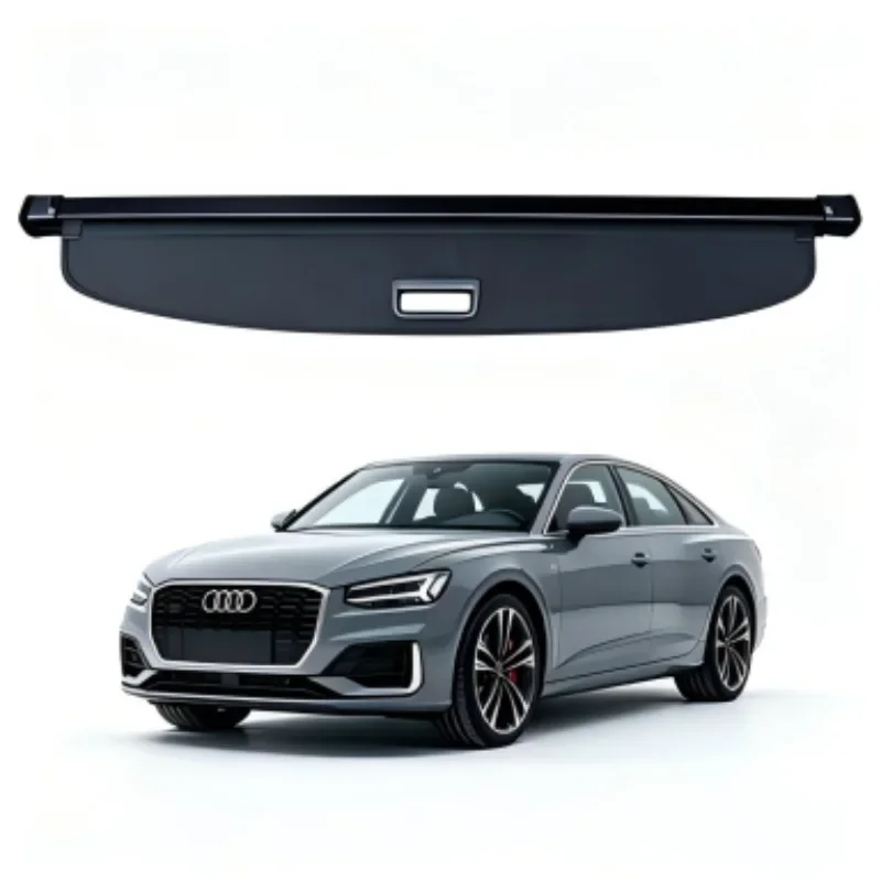 Cargo Cover Trunk Privacy Shade Rear Partition Anti-Theft Retractable Organizer for Audi Q2 2017-2025 Drilling Installation