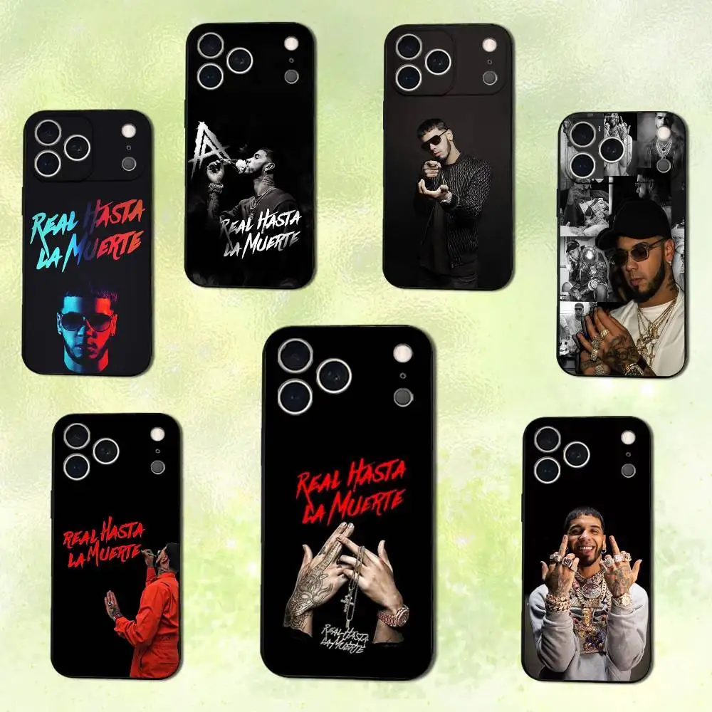 

Rapper A-Anuel A-AA Hot Phone Case For iPhone 14,13,17,12,11,16,15,Plus,Pro Max,XS,X,XR,SE,Mini,Soft Silicone Black Cover