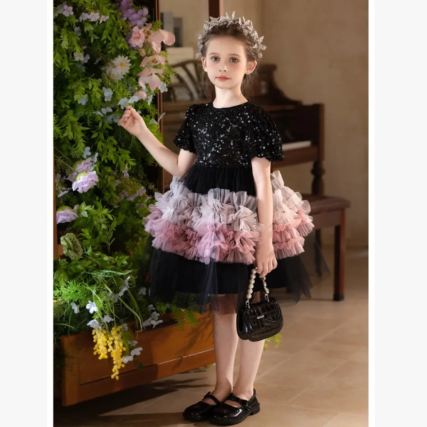 

Новое детское вечернее платье для выступлений на фортепиано, платья для дня рождения для девочек, A4896 Vestidos, платья подружки невесты