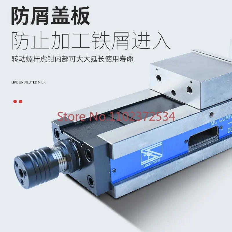 Precision hydraulic vice, hydraulic flat jaw, CNC machining center, double pressure, 6-inch angle fixed vise