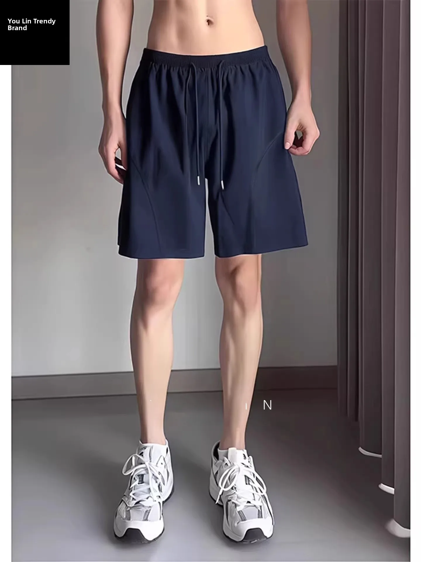 

Qui Dry Fitn orts Men's Summer Outdoor Running Sports Pants Casual Training Quadripartition Blue ort Length