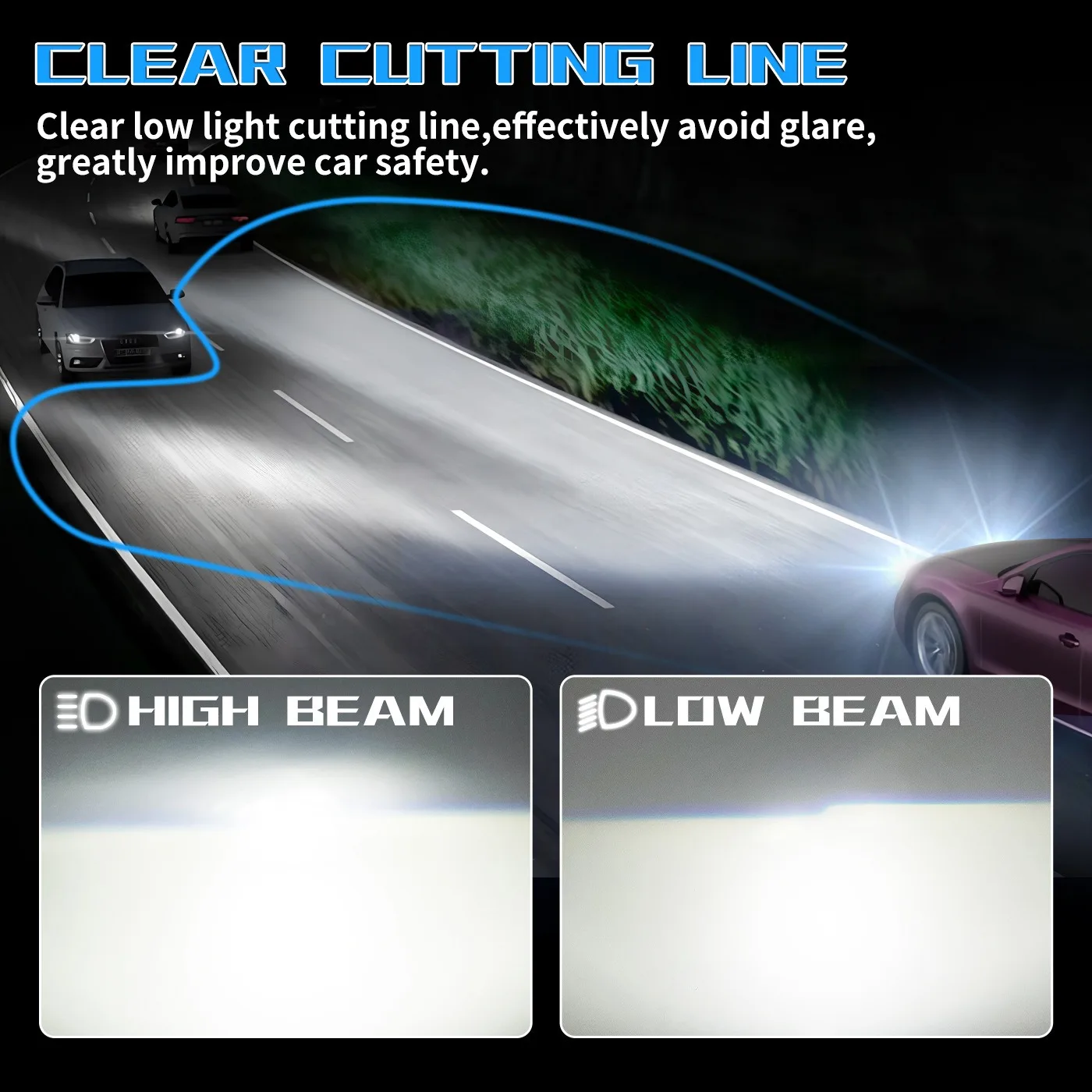 

Car LED Headlight Bulbs H4 H7 H11 9005 9006 9012 12V 24V 100W 6000K Mini Lens Hi Lo Beam Bright
