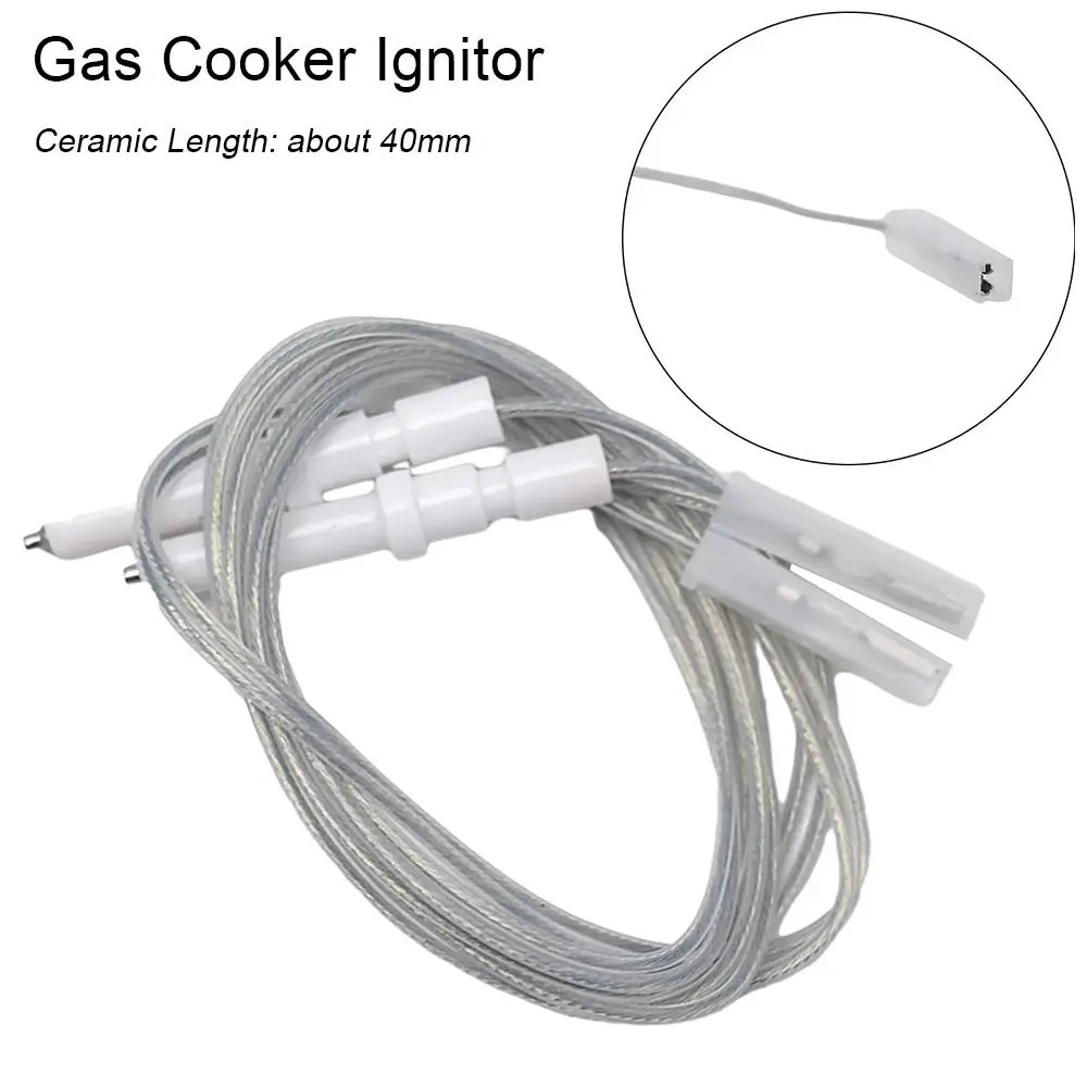 1/2/4Pcs New 40mm Gas Cooker Ignitor 45cm Length Ceramic Pin Electrode Spark Plug Ignition Wire Gas Cooker Range Accessories