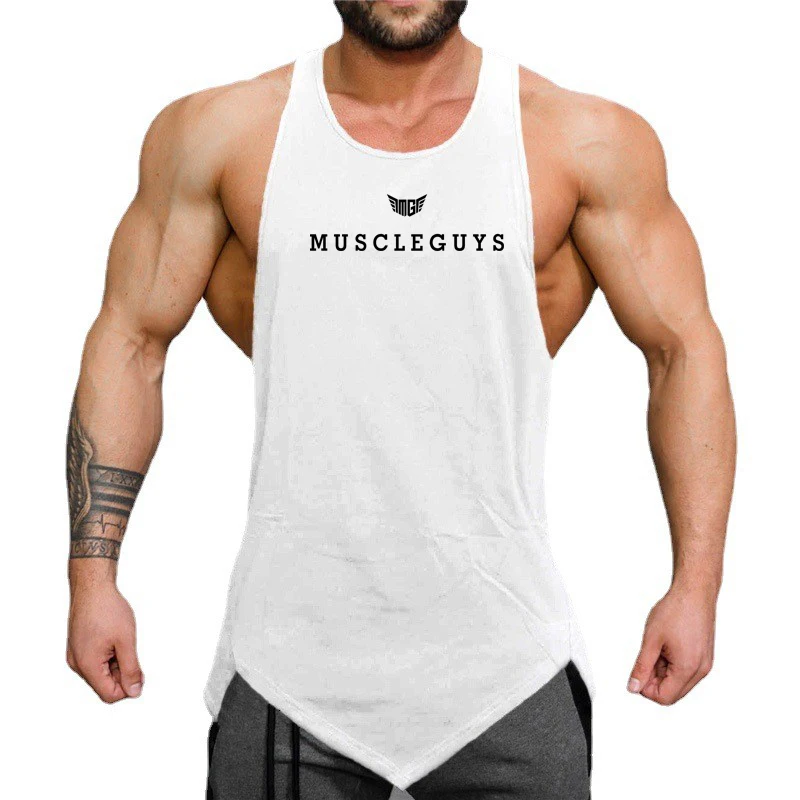 Sommer lässig ärmellose Westen Fitness studio Bodybuilding Training Tanktops Herren Fitness Muskel Unterhemden Baumwolle atmungsaktive lose Hemden