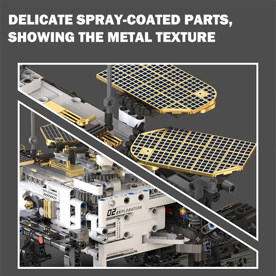 Technical Space Explanation Auto Building Blocks Set Science Mars with Motor RC Car Model Kit Boys Toy Kids Adults Gift 1007PCS