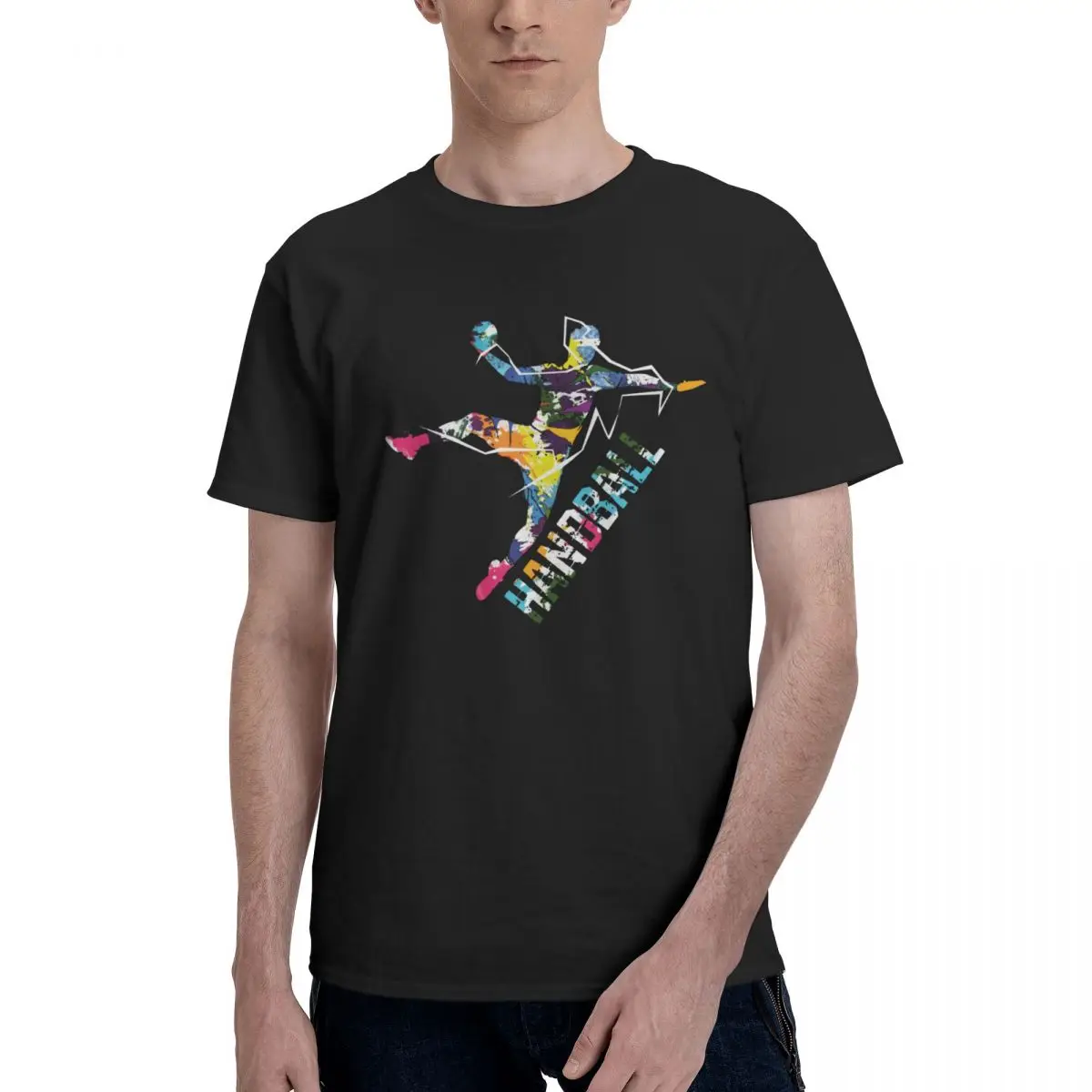 Handball Colorful T Shirt Tees T-Shirts For Men Women