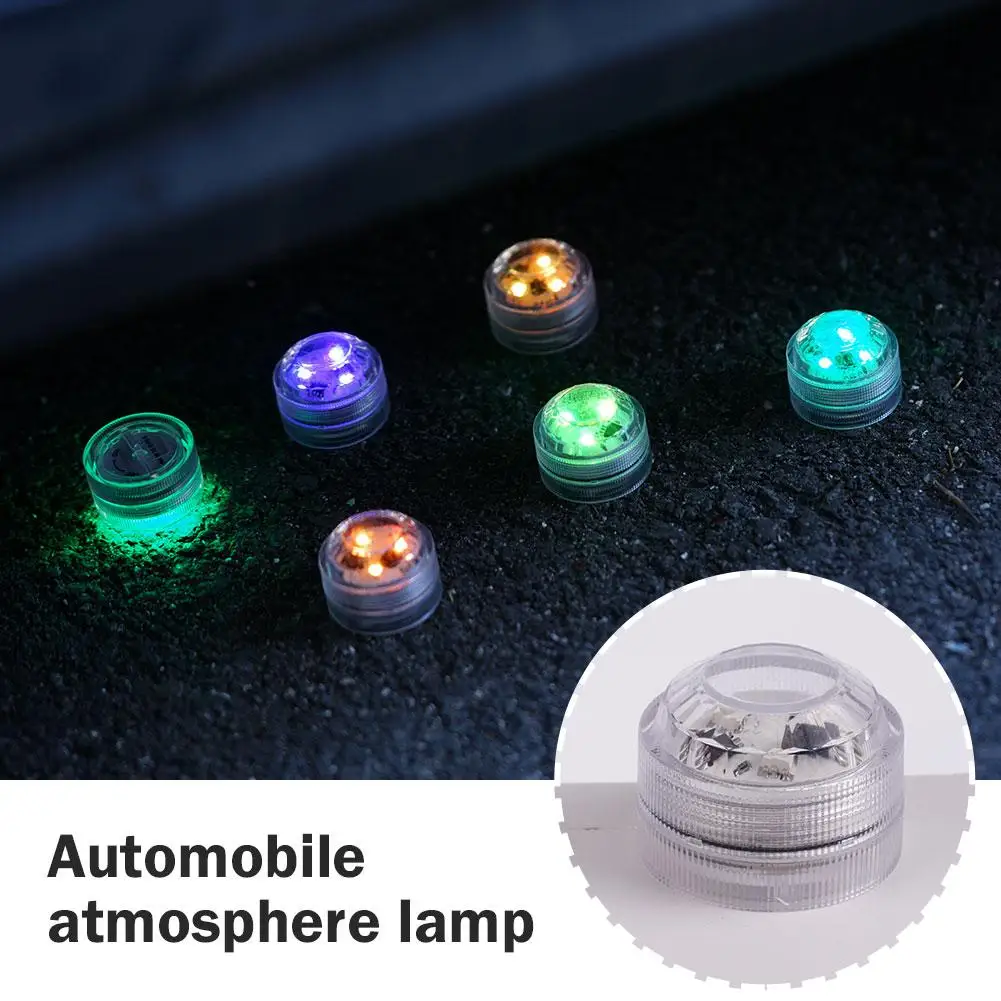 Car Interior Ambient Remote Control LED Light Decoration Foot Wireless Light Auto Bicycle Adhesive Roof Atmosphere Lamp Tai A6N4