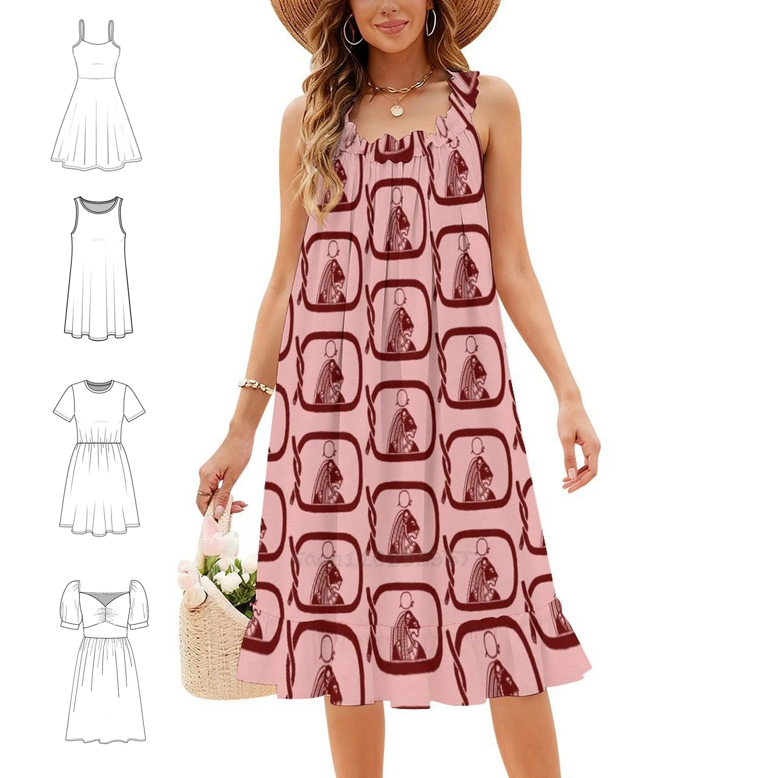 Sekhmet Sexy Vacation Dress For Women Beach Party Birthday Mini Dress Lion Lioness Goddess Fierce Beautiful Evening Dress Women