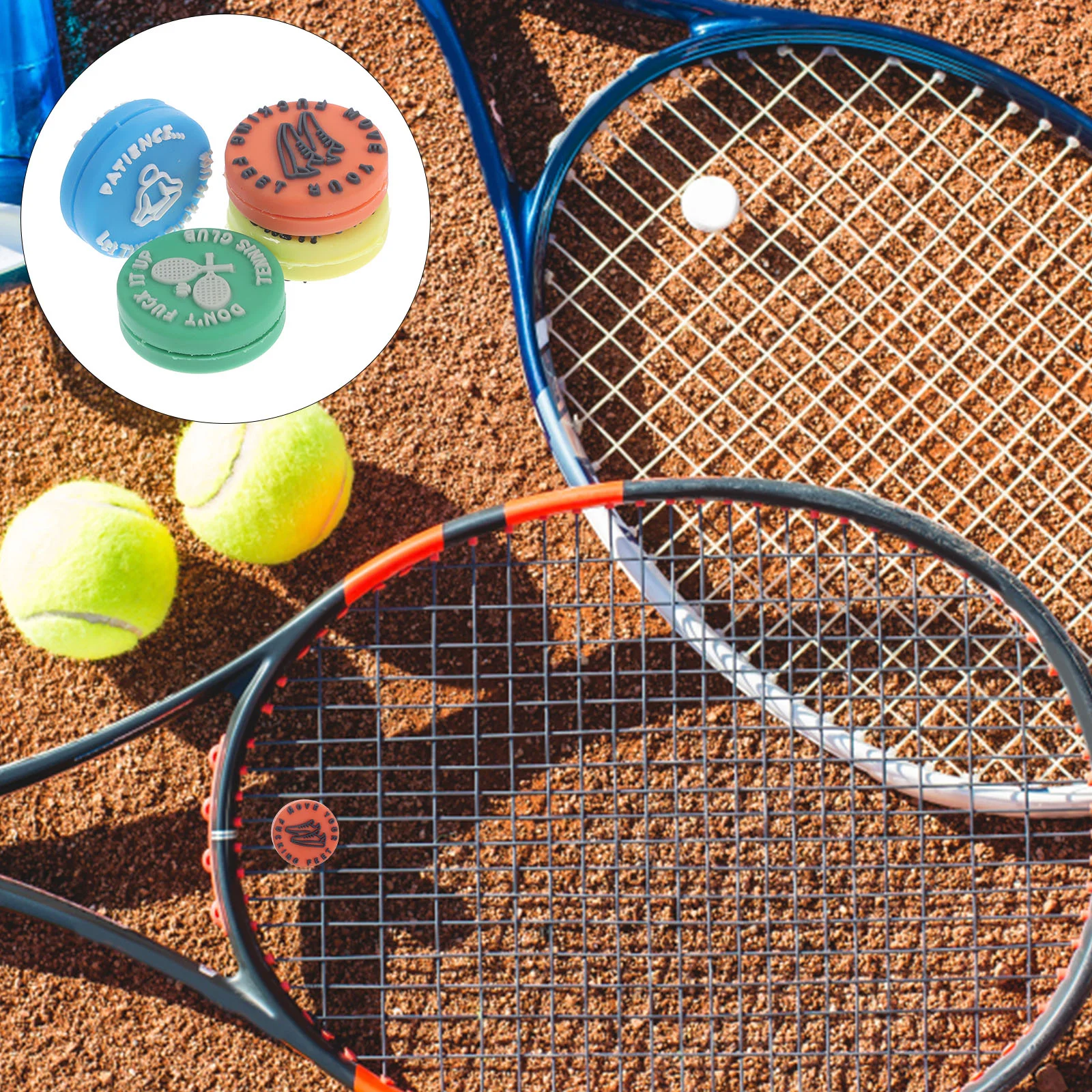 

8 Pcs Tennis Racket Absorber Silicone Dampener Shocking for Taste Racquet Silica Gel Vibration