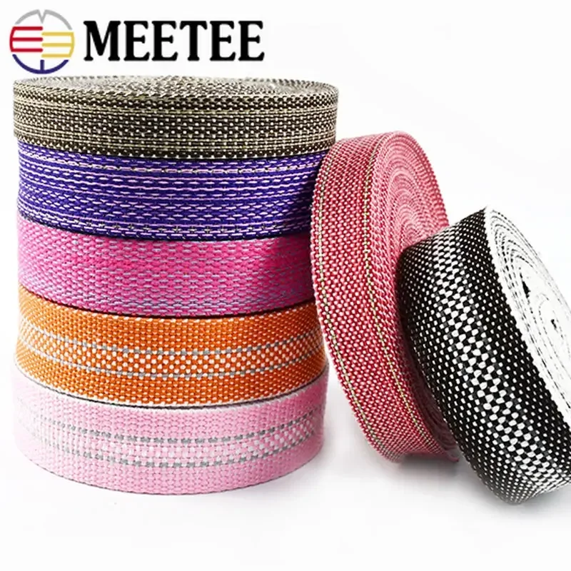 5/10Meters 20-34mm Polyester Jacquard Webbing Cotton Tape Shoulder Bag Strap Shoes Ribbon Backpack Clothing Sewing Accessories