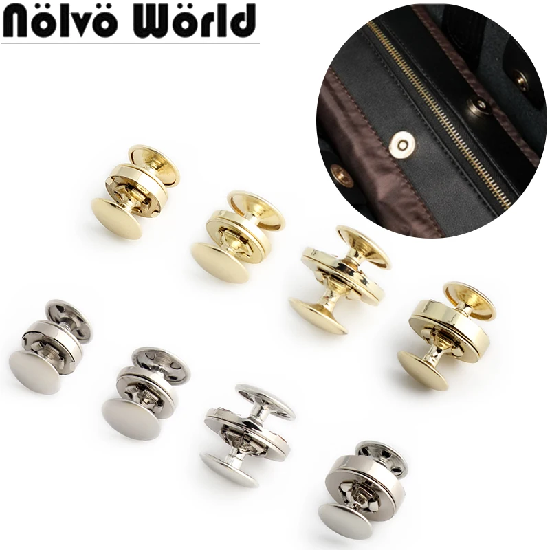 

14x2,14x4,18x2,18x4 mm Round Double Rivet Magnetic Snap Buttons For Bags Handbag Purse Thin Closure Fastener Buckle Accessories