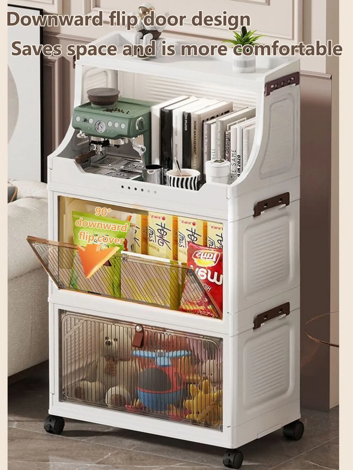 Foldable Children's Wardrobe Storage Cabinet Large Capacity Simple Baby Bedroom Multi-Cabinet Living Room Organizer