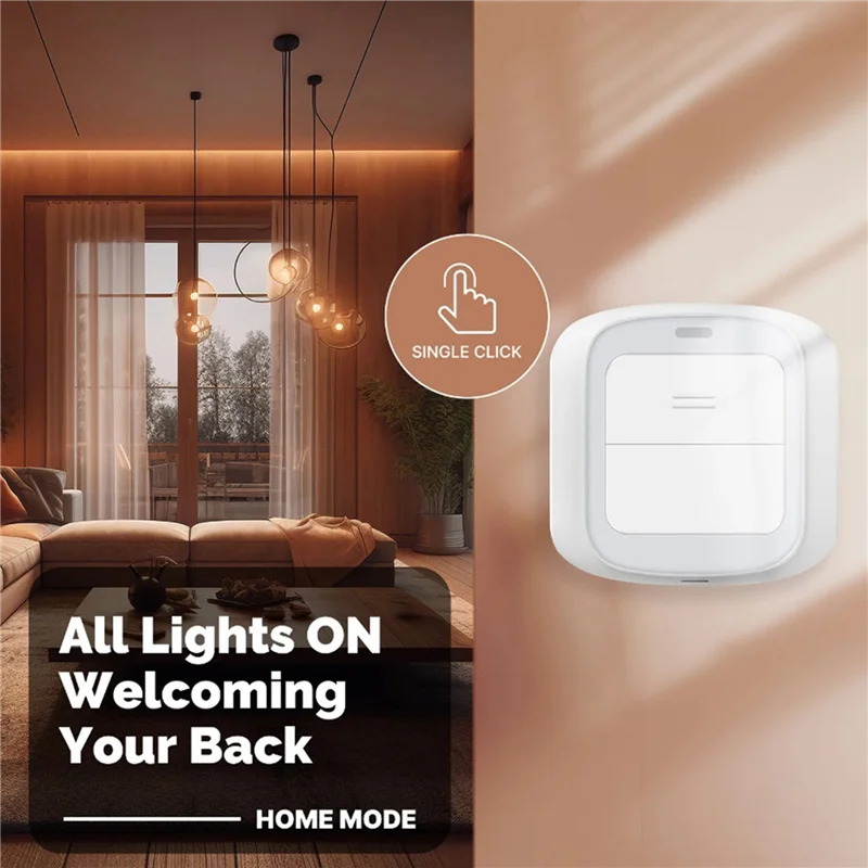 

SUNRI-4X Tuya Wi-Fi кнопка переключателя сцены беспроводной умный настенный переключатель с низким энергопотреблением без проводки для одного касания и работы