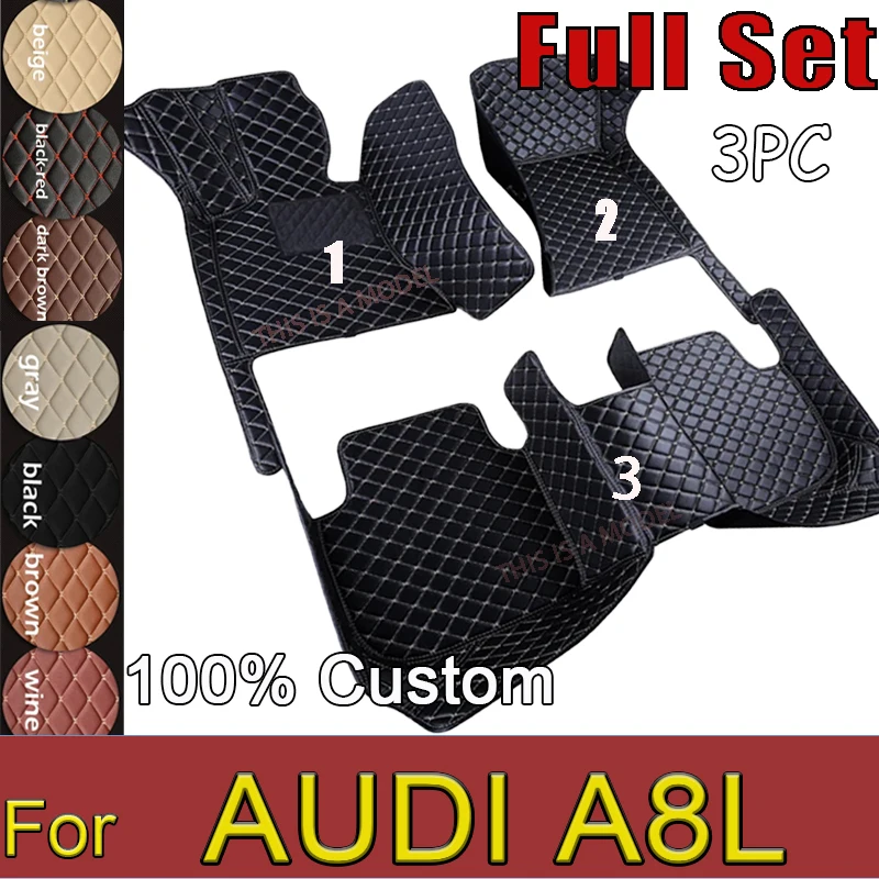 

Car Mats For AUDI A8L D3 4E W12 5seat 2006~2010 Anti-dirt Pad Carpets Leather Floor Mat Rugs Pad Interior Parts Car Accessories