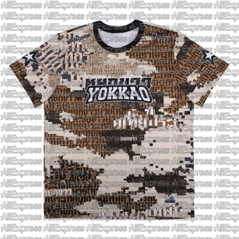 Camiseta Deportiva Casual de Moda YOKKAO para Verano, Camuflaje Urbano MMA, Manga Corta, Personalizada para Adultos y Niños, Venta Caliente