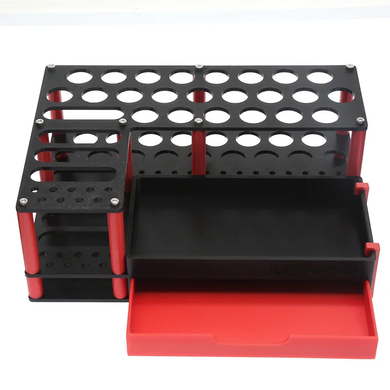 Rack di stoccaggio per strumenti di riparazione modello RC |     Supporto per il riempimento dell'olio dell'ammortizzatore + porta cacciavite e cassetta degli attrezzi |     Adatto per auto telecomandate/modelli di barche/modelli di aerei
