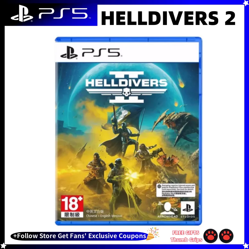 Sony Playstation 5 PS5 New Game CD Helldivers 2 100% Official Original Physical Game Card Disc Playstation5 PS5 Helldivers 2