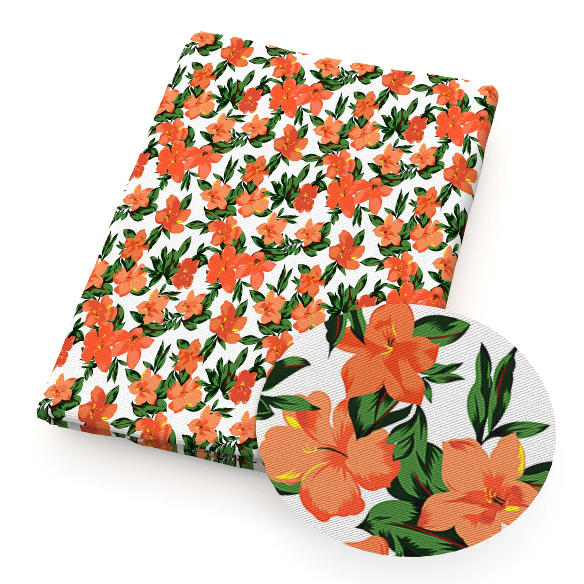 Blossom Flowers Florals Printed Polyester Pure Cotton Material By the Meter Patchwork Tissue Sewing Quilting Fabrics Needlework