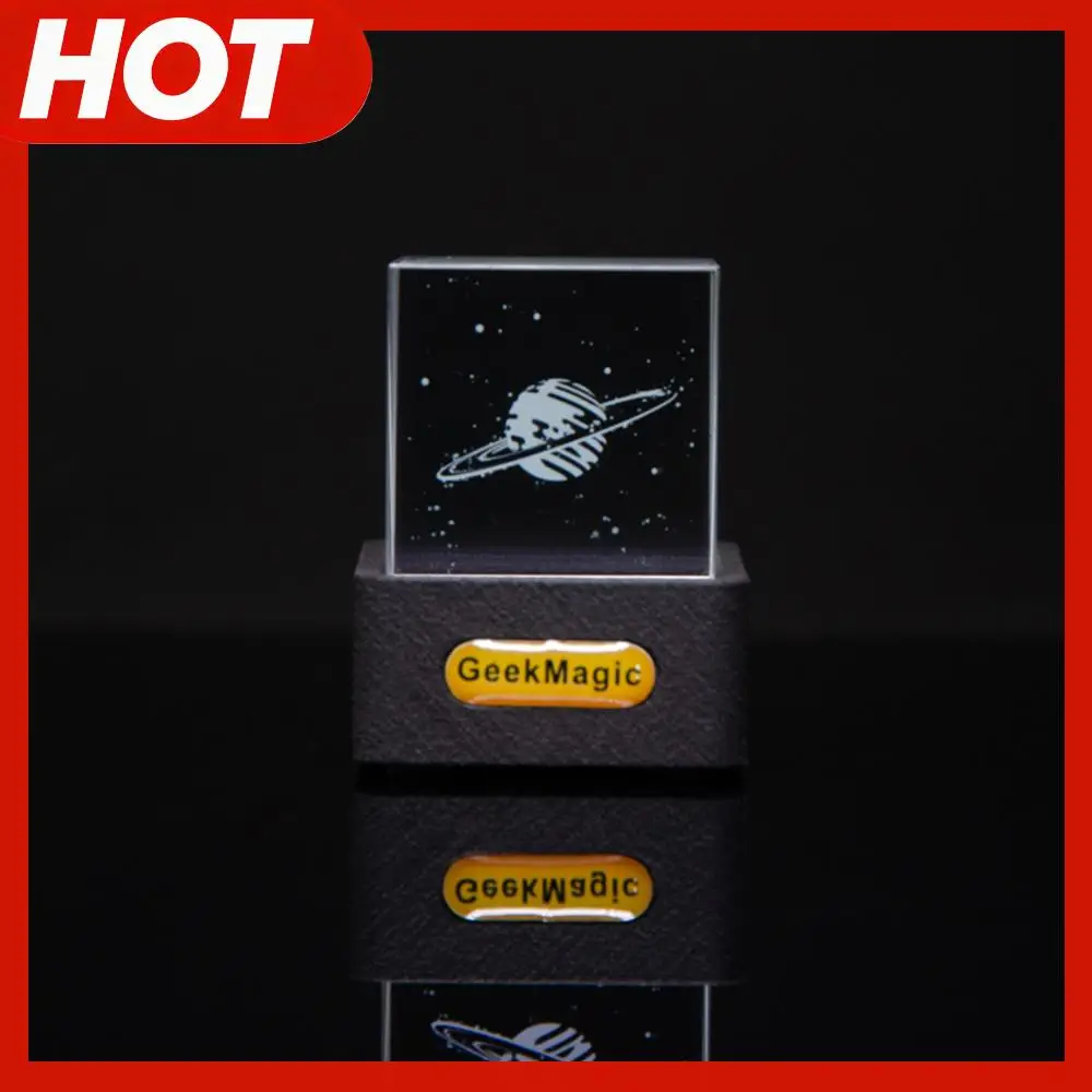 

Хрустальный куб, голографическая настольная интеллектуальная метеостанция, цифровые часы (черный)