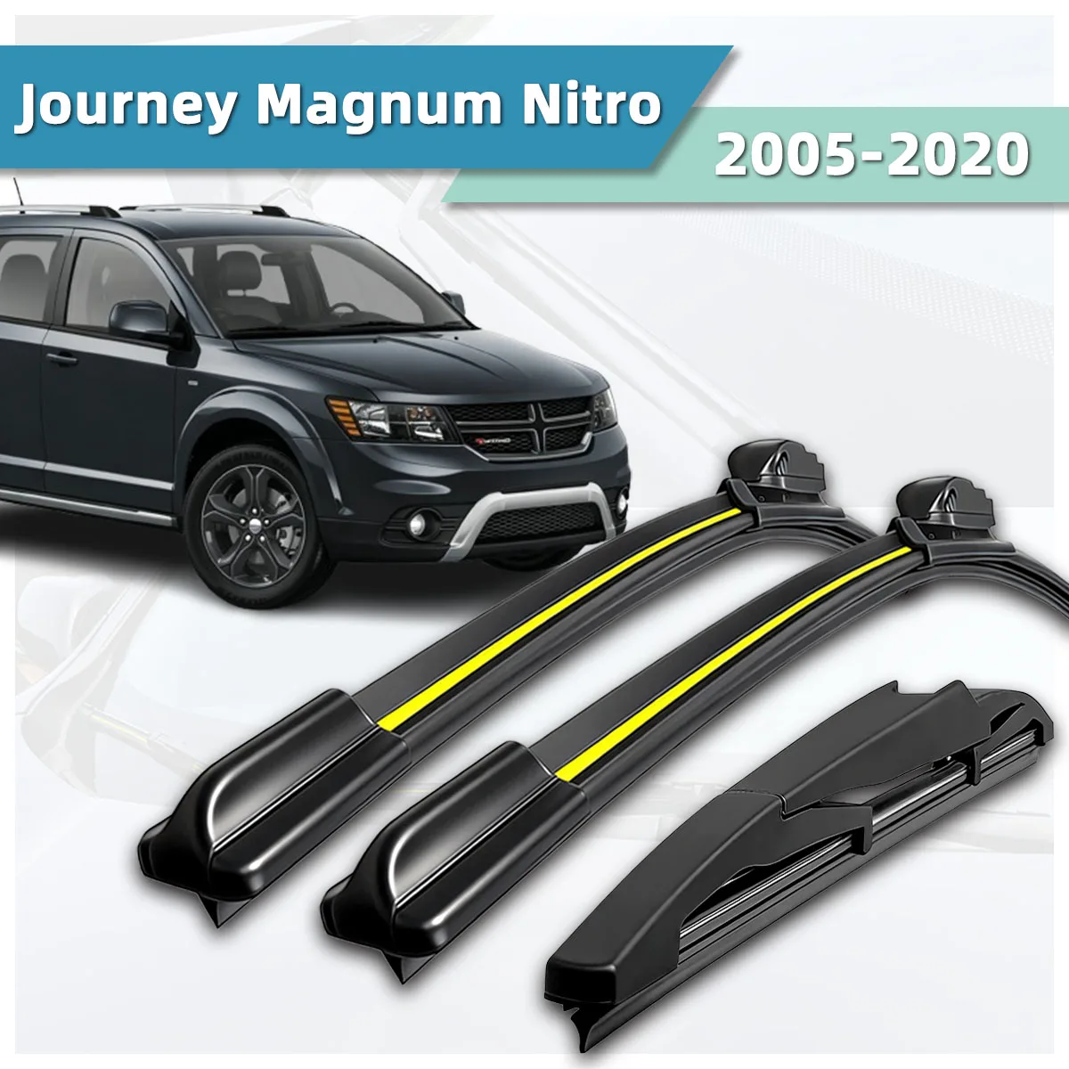 

Suitable For Dodge Journey/Magnum/Nitro (2005-2020) Car Wipers High-Definition Silent Durable And Double-Sided Windshield Wipers