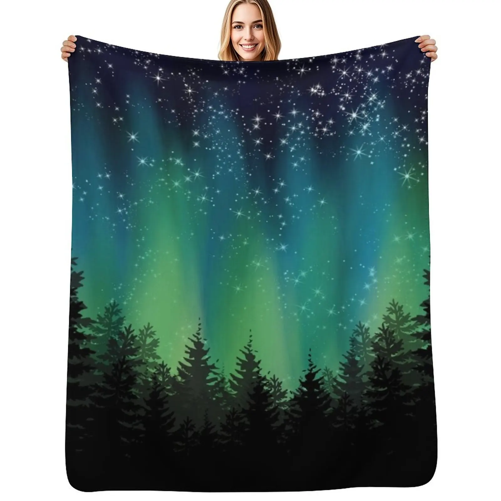 

Northern Lights Throw Blanket Air Conditioner Soft Blanket for Office Home