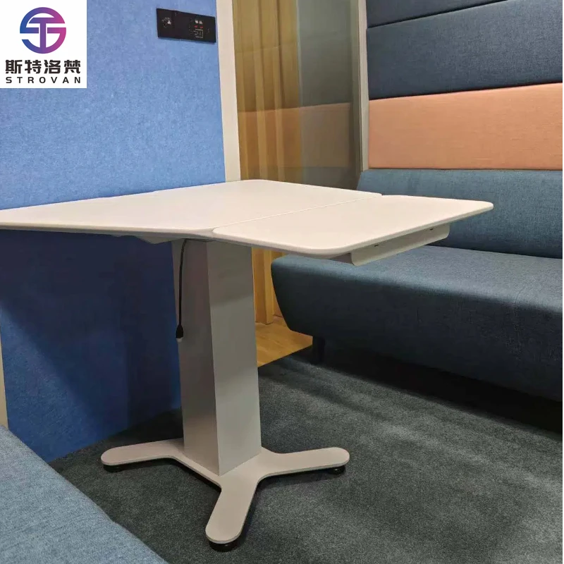 

Modern Design Portable White Soundproof Office Booth for 4-6 Persons Business Privacy Negotiation Customizable Desk Furniture