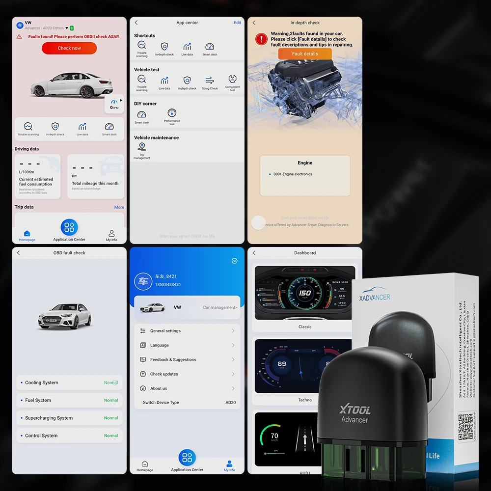 XTOOL AD20 Bluetooth OBD2 Scanner For Engine System Diagnostic Code Reader HUD Display Perfromance Test Lifetime Free Update