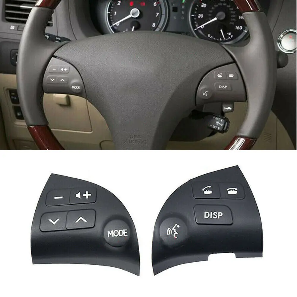 For Toyota Lexus ES350 2006-2012 2Pcs Car Steering Wheel Multifunctional Volume Speaker Button Control Switch 84250-33190