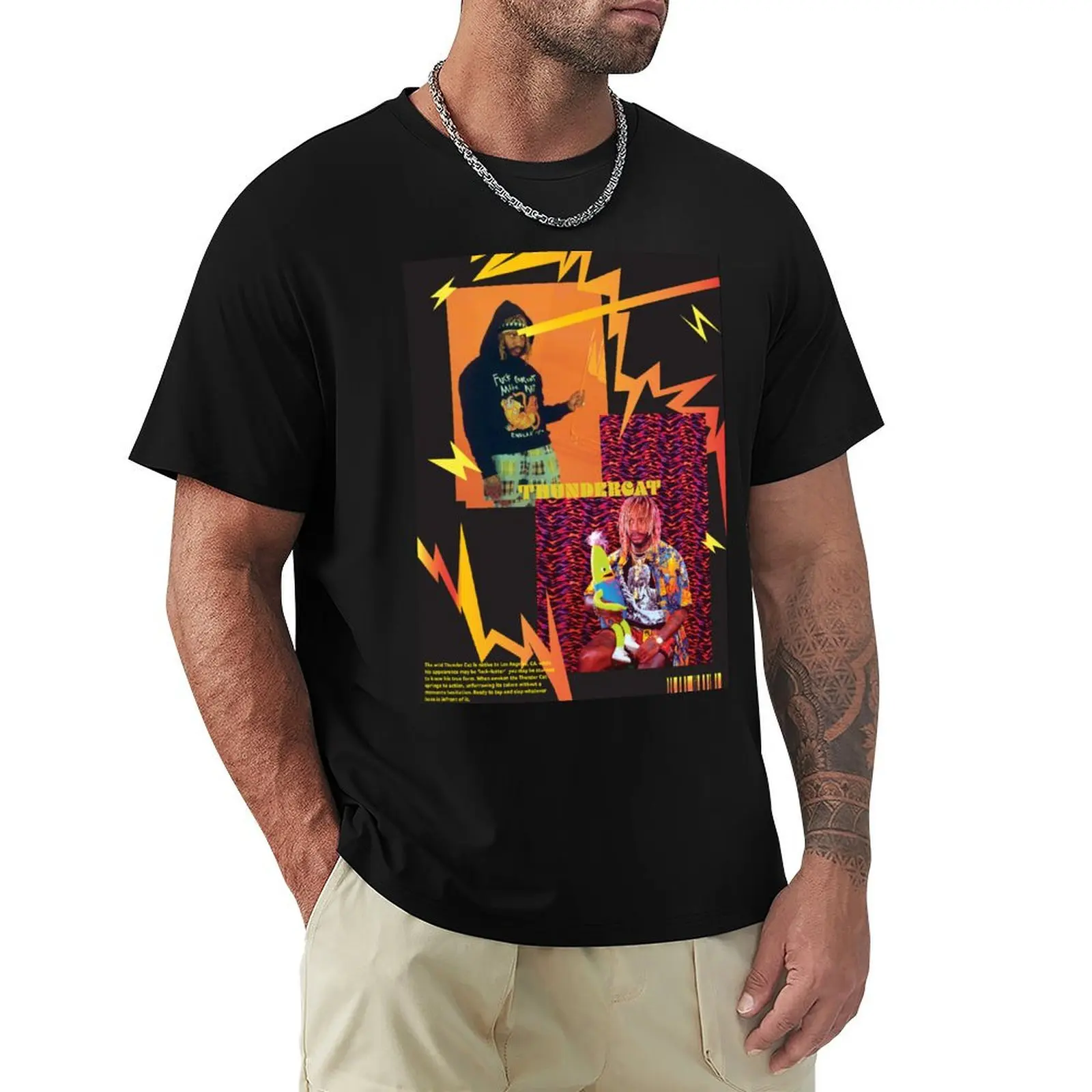 THUNDER CAT T-Shirt Stylish Print Short Sleeve Tee
