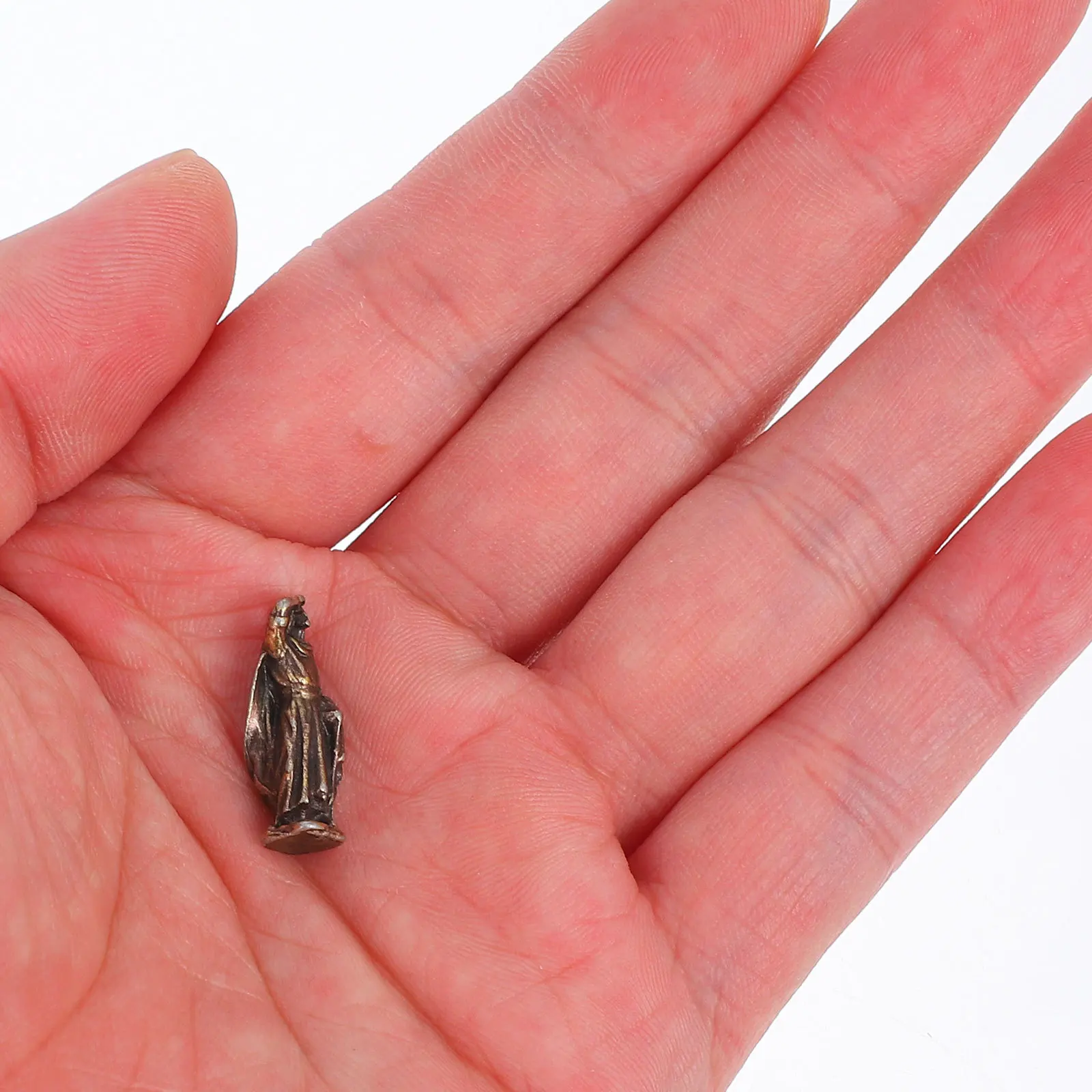 Miniaturowa chińska starożytna figurka metalowa w stylu vintage, mikro-krajobraz, dekoracja do ogrodu bonsai, ozdoba, mini figurka krajobrazowa.