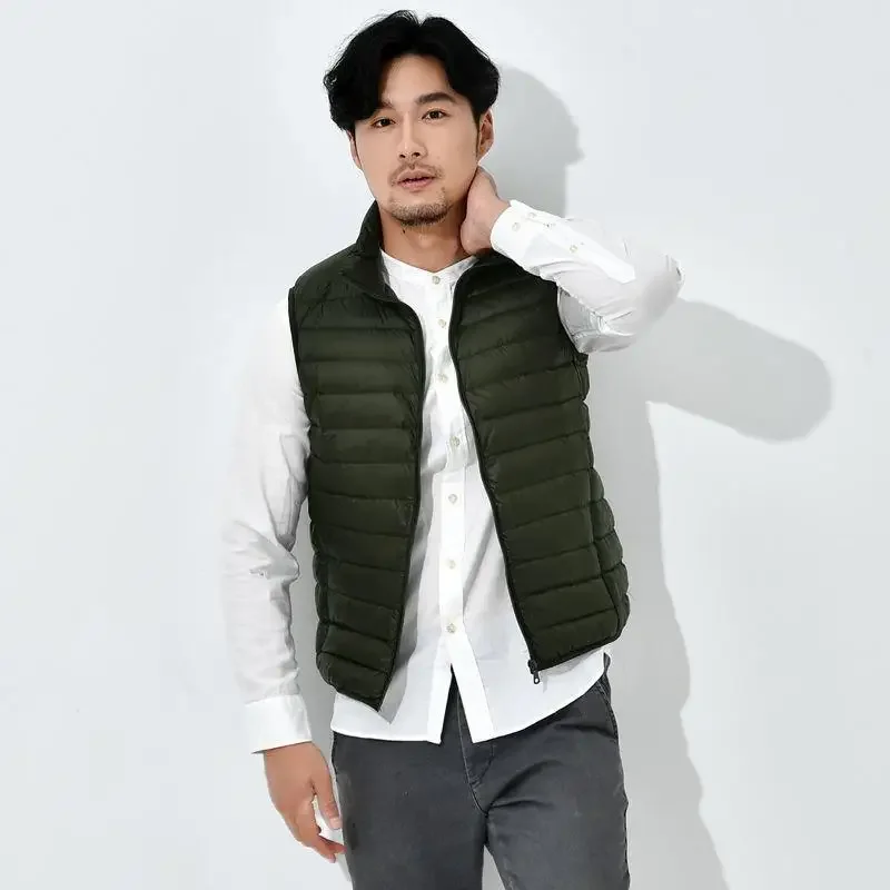 Autumn and Winter Men's Vest Down Jacket Thin Down Jacket Casual Men's Wear