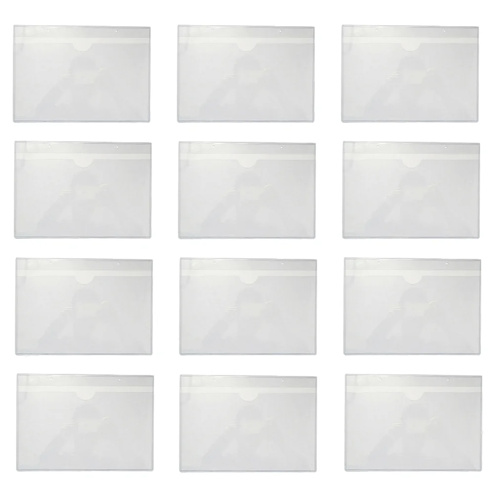 20 Pcs Top Open Self-adhesive Card Pocket Clear Sleeves Holder Pvc Game Plastic Cards