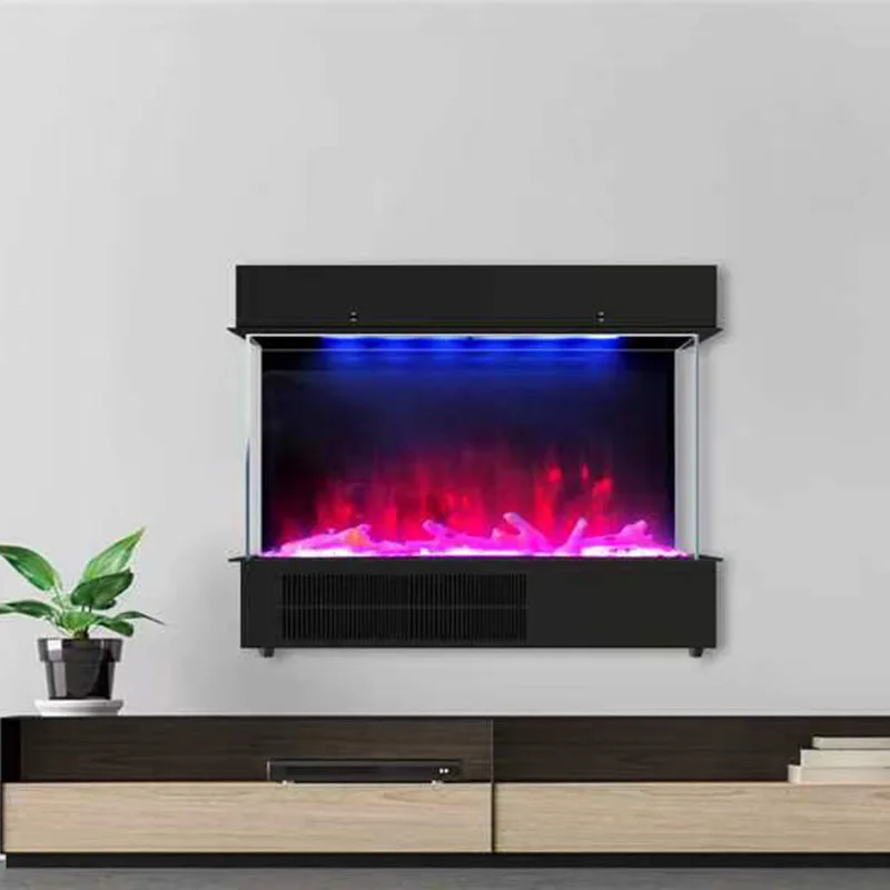 High-end home living room embedded decoration simulation flame electronic fireplace TV cabinet