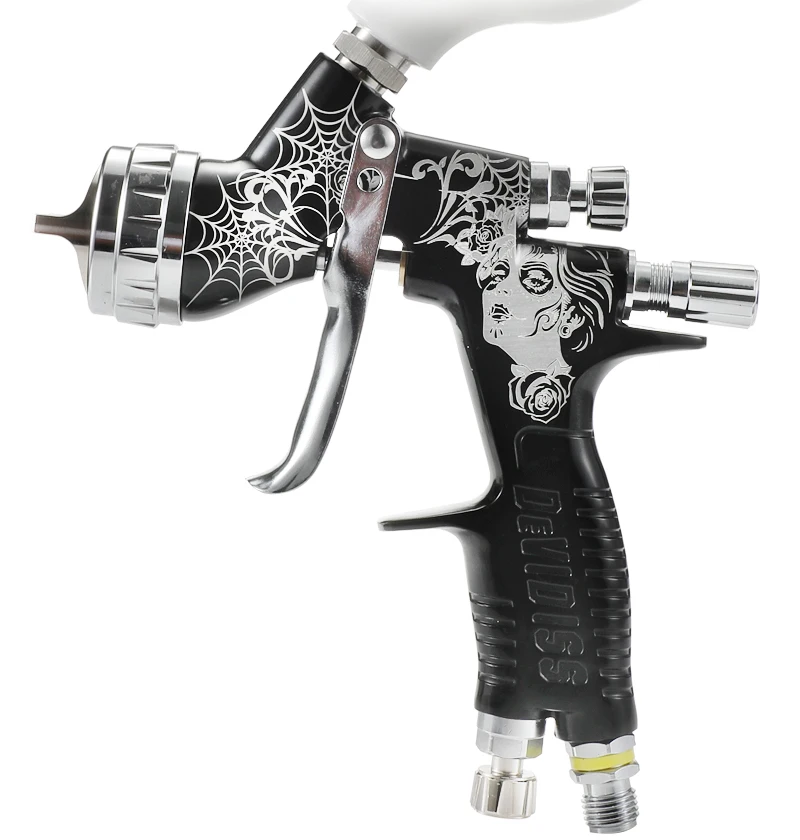 

DEVIDISS PRO 600ml 1.3 Tip Pneumatic Air Paint Guns DIY Grade Steel Cup 1.3mm Nozzle Pressure Feed Spray Power Guns