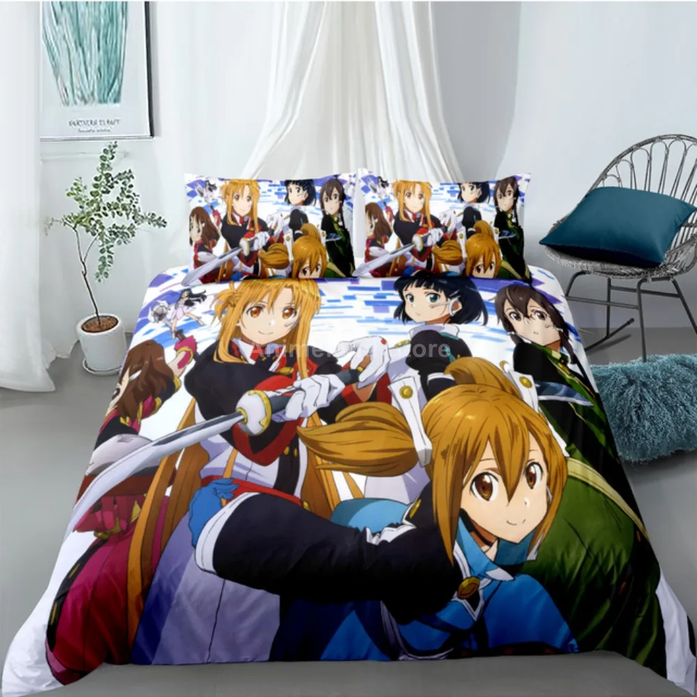 New Anime Sword Art Online 3D Bed Linen Duvet Covers Home Textile Kids Comforter Bedding Sets Bed Set Home Decor With Pillowcase