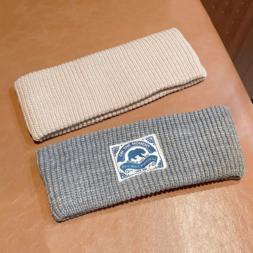 Мягкие эластичные спортивные ленты для волос с широкими полями для женщин и девочек, повязки на голову, головной убор, вязаная повязка на голову