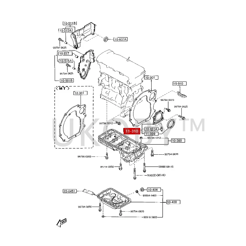 FS0111310 FS0111310A  Applicable to Ma zd a Haifuxing Engine oil pump crankshaft rear oil cover assembly