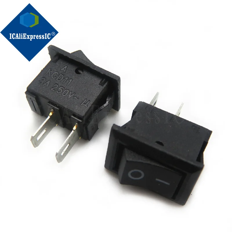 10piece 15*21mm with light 4 feet with light KCD1-104 Rocker switch 6A 250V black with light