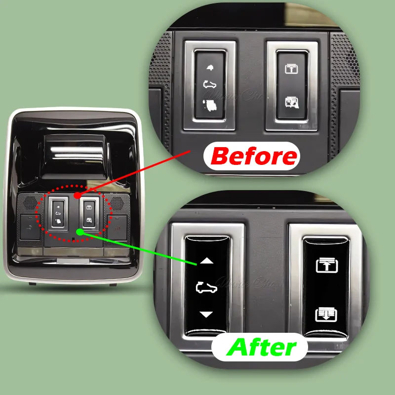 Sunroof Button Repair Sticker Kit For Range Rover Sport Velar Overhead Console Roof Button Cover Trim for Land Rover Defender
