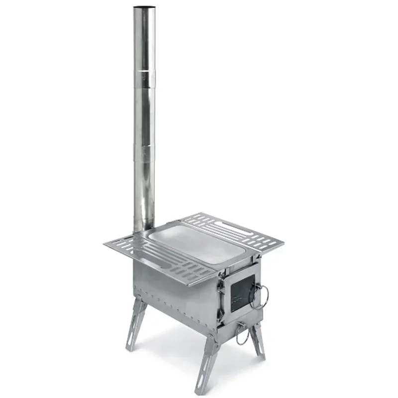 

High quality OEM Stainless steel foldable grill portable outdoor camping tent wood stove