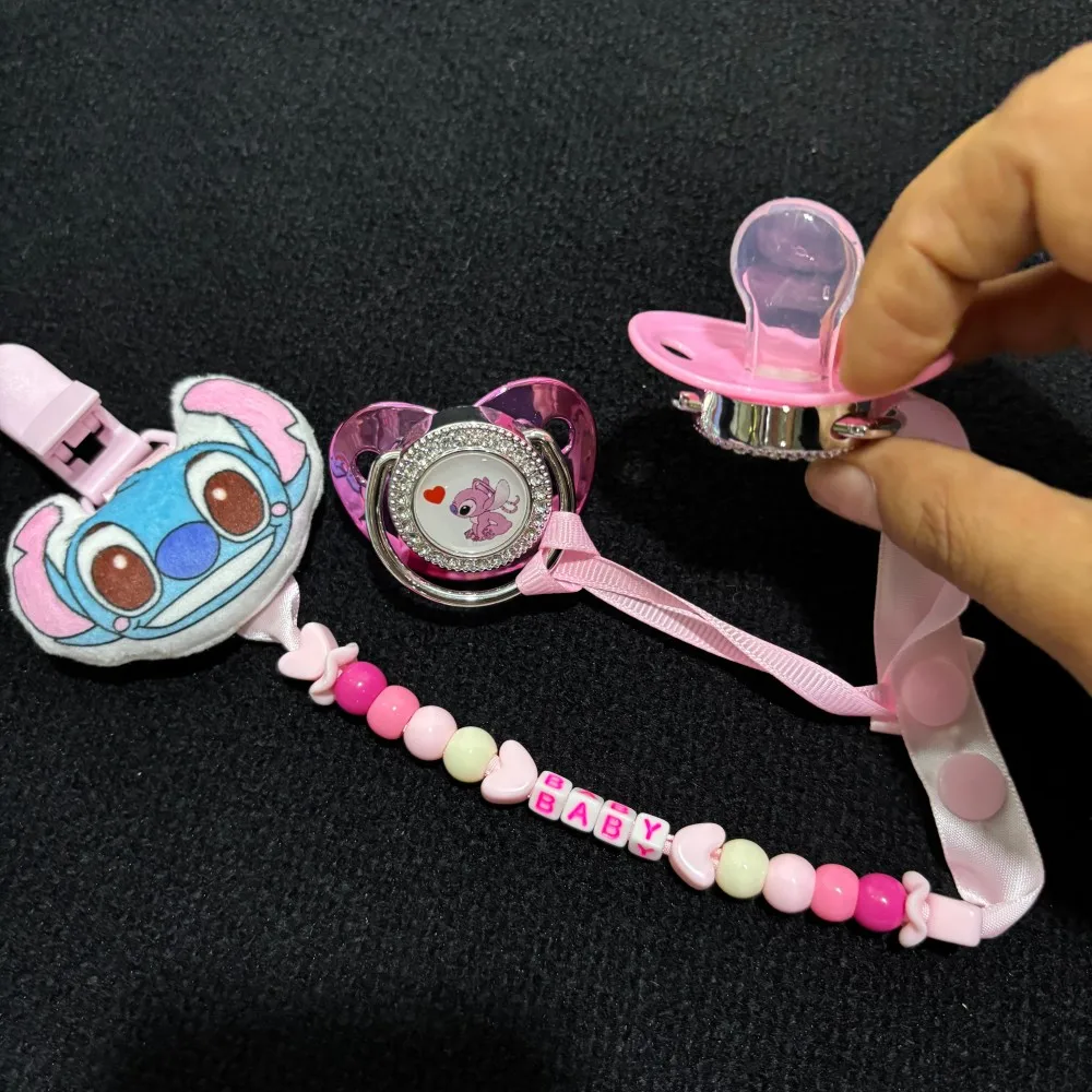 Baby Pacifier Clip Custom Name Engraved Silicone Soother Holder Chain Anti-Lost Dummy Catcher for Newborn hat & baby stocking view 3