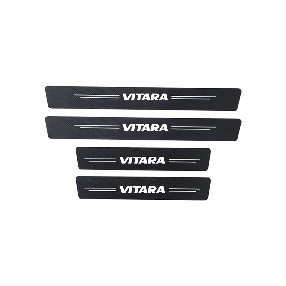 4pcs Car Door Sill Protector Threshold Film Stickers Decals for Suzuki SWIFT ALTO BALENO GRAND IGNIS JIMNY SAMURAI SX4 VITARA