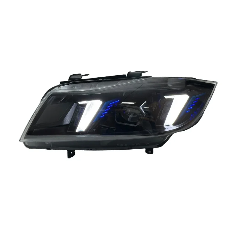 New Double-color for 3 Series E90 (2004-2011) LED Headlight Snake Eye Style Modified Yellow White Daytime Running Lights Car