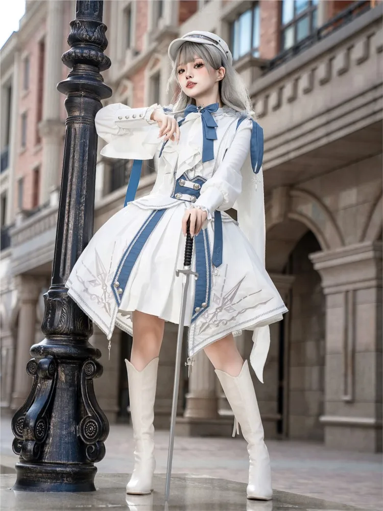 

New elegant and fashionable punk-style shirt skirt set