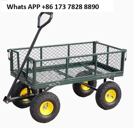 

Бытовая садовая тележка, тележка для двора, кемпинга, лужайки, 4-колесная тарга, уличная стальная складная пляжная тележка